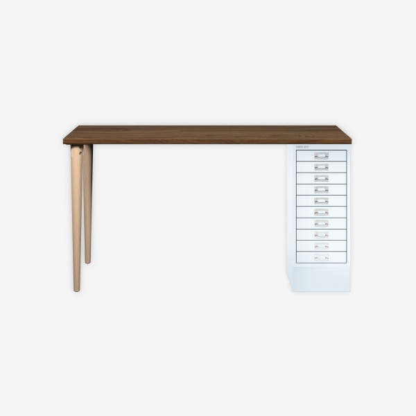 Bisley Home MultiDesk NW696 nussbaum/verkehrsweiß