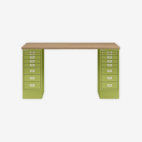 Bisley Home MultiDesk 018604 natürliche Eiche/grün