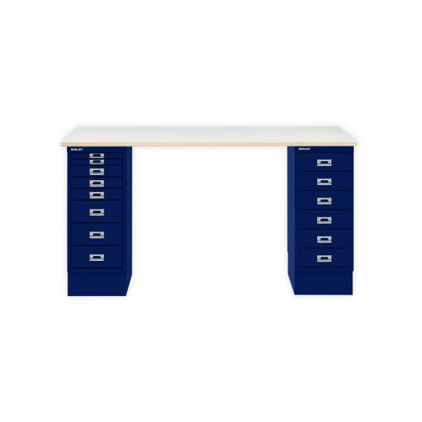 Bisley Home MultiDesk PW639 plywood/oxfordblau