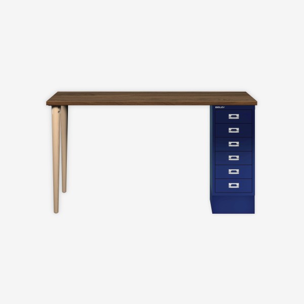 Bisley Home MultiDesk NW639 nussbaum/oxfordblau