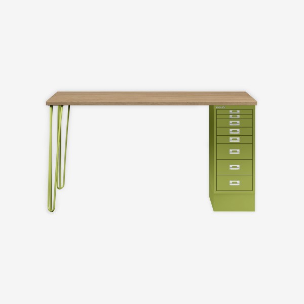 Bisley Home MultiDesk 018604 natürliche Eiche/grün