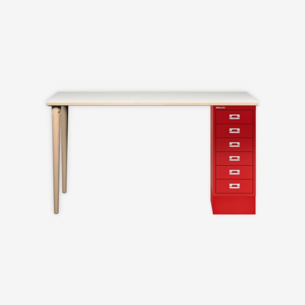 Bisley Home MultiDesk PW670 plywood/kardinalrot