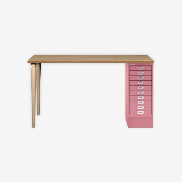 Bisley Home MultiDesk 018601 natürliche Eiche/pink