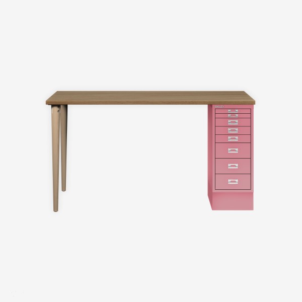 Bisley Home MultiDesk 018601 natürliche Eiche/pink