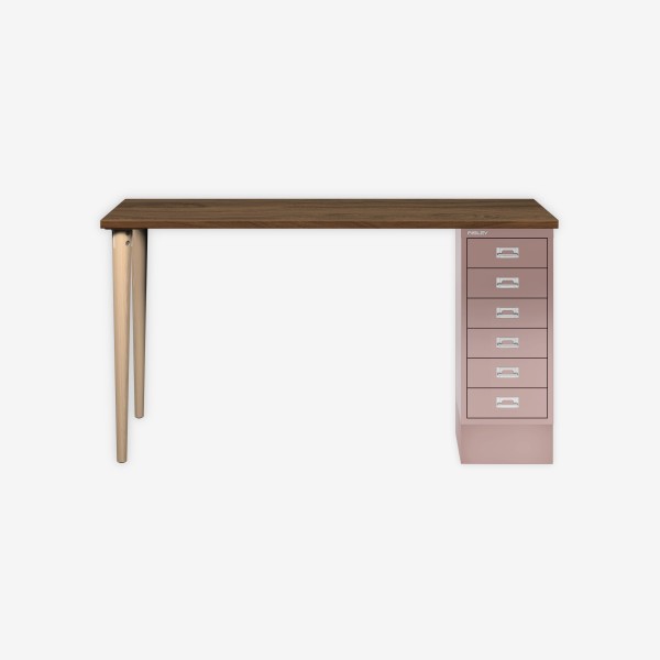 Bisley Home MultiDesk NW620 nussbaum/pastellpink