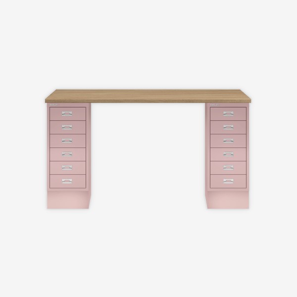 Bisley Home MultiDesk 018620 natürliche Eiche/pastellpink