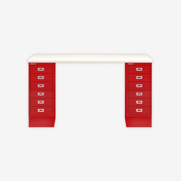 Bisley Home MultiDesk 005670 weiß/kardinalrot