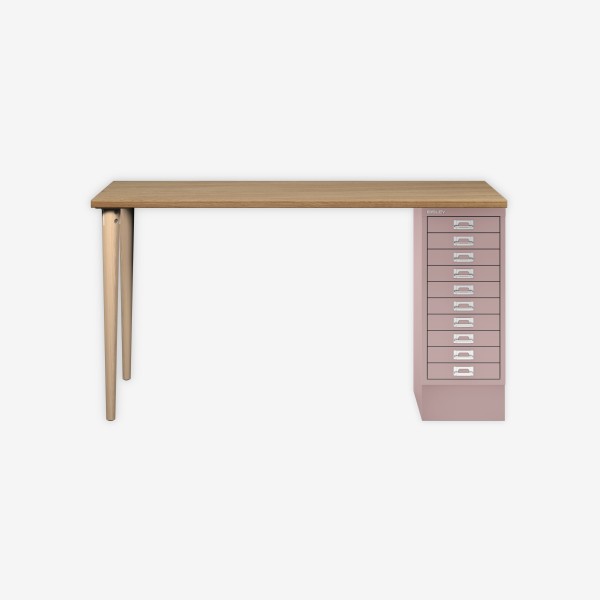 Bisley Home MultiDesk 018620 natürliche Eiche/pastellpink