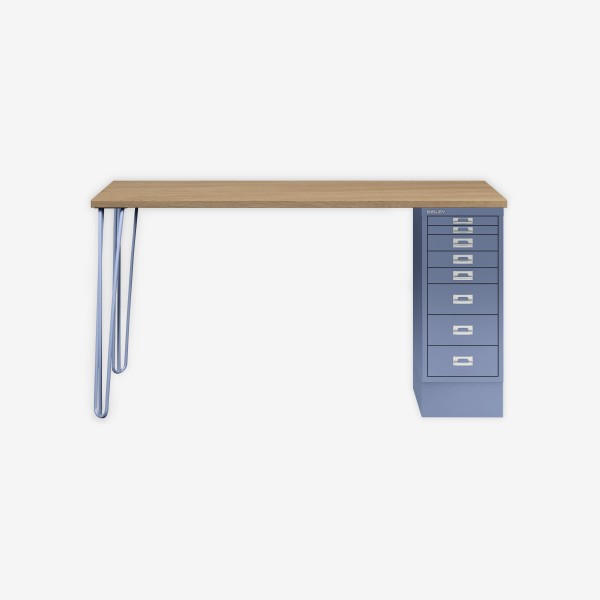 Bisley Home MultiDesk 018605 natürliche Eiche/blau