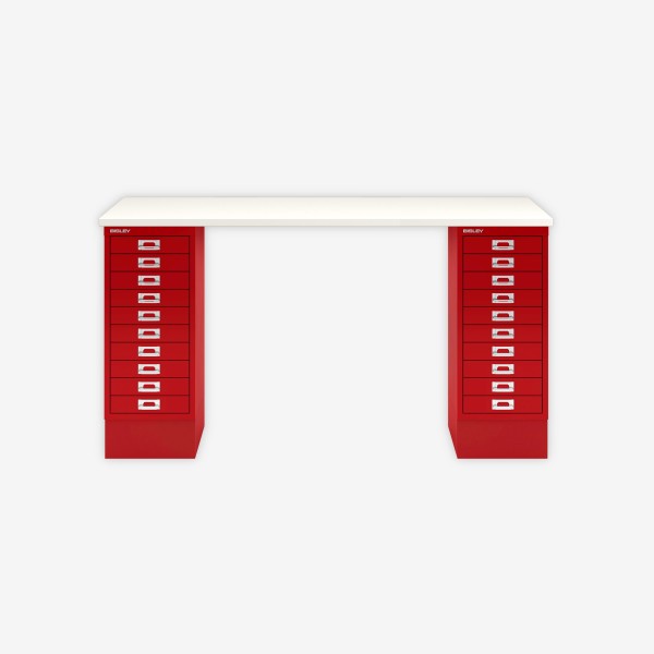Bisley Home MultiDesk 005670 weiß/kardinalrot
