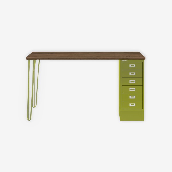 Bisley Home MultiDesk NW604 nussbaum/grün