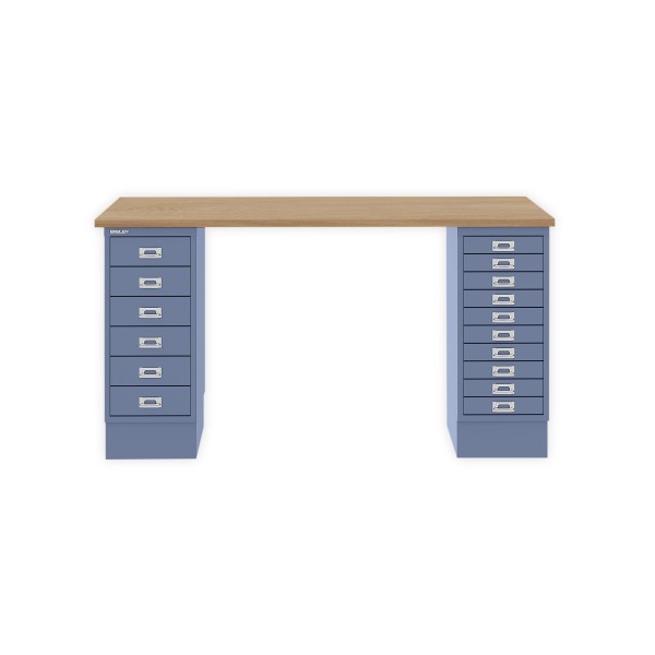 Bisley Home MultiDesk 018605 natürliche Eiche/blau