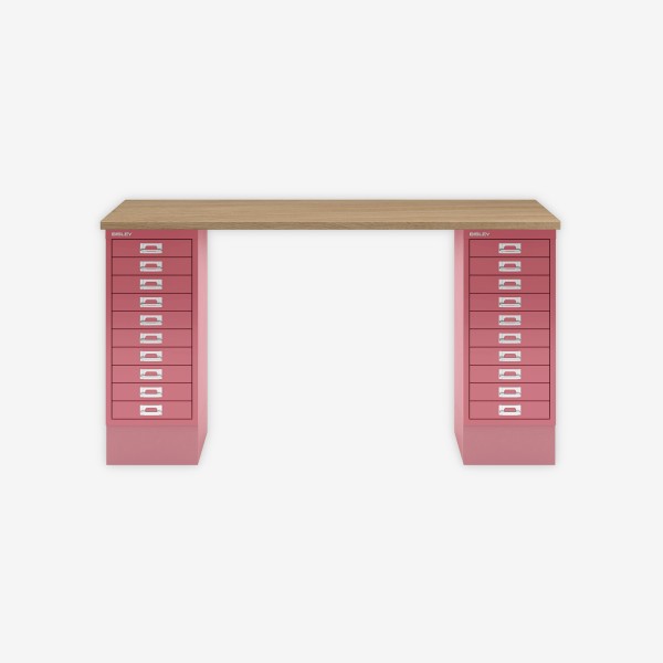 Bisley Home MultiDesk 018601 natürliche Eiche/pink