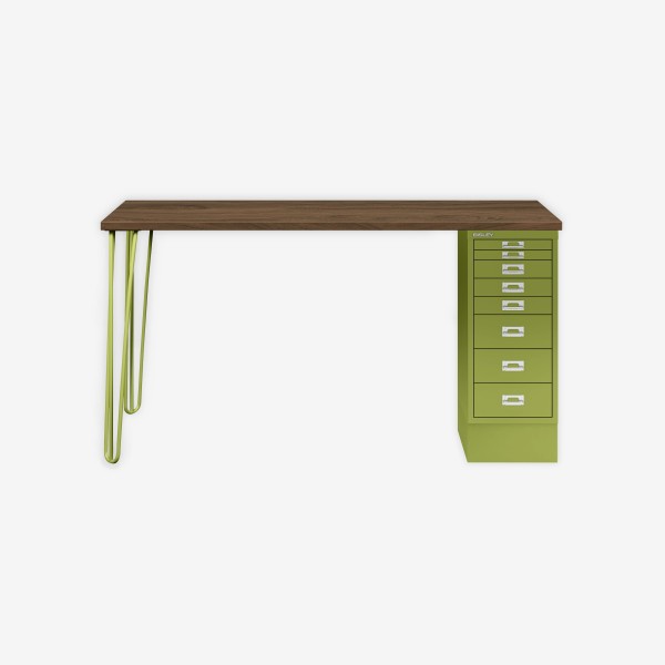 Bisley Home MultiDesk NW604 nussbaum/grün