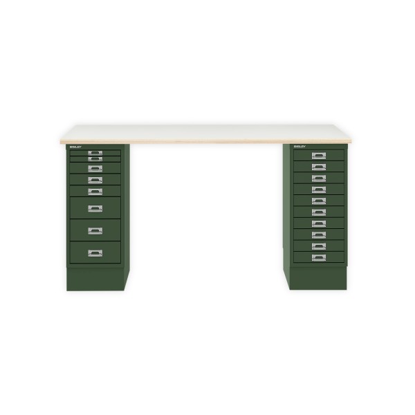 Bisley Home MultiDesk PW623 plywood/olivgrün