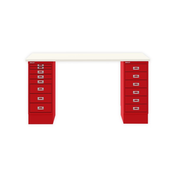 Bisley Home MultiDesk 005670 weiß/kardinalrot