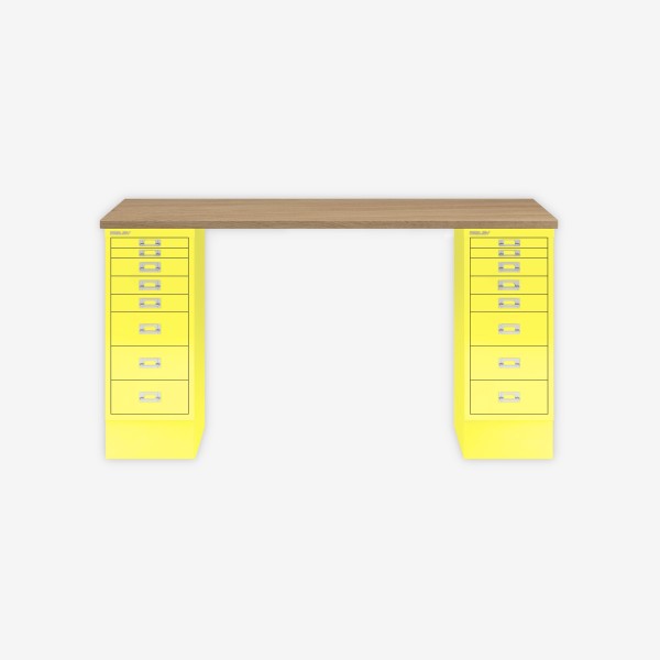 Bisley Home MultiDesk 018641 natürliche Eiche/zinkgelb