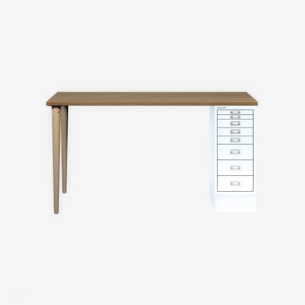 Bisley Home MultiDesk 018696 natürliche Eiche/verkehrsweiß