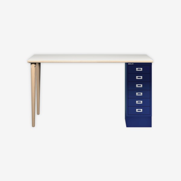 Bisley Home MultiDesk PW639 plywood/oxfordblau