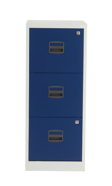 Bisley Home Schubladenschrank PFA | Home Filer 505 Korpus lichtgrau, Fronten oxfordblau
