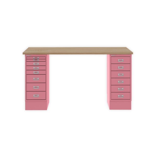 Bisley Home MultiDesk 018601 natürliche Eiche/pink