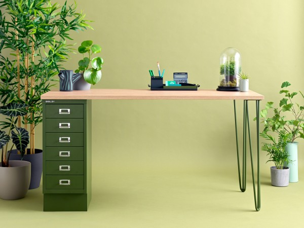Bisley Home MultiDesk NW623 nussbaum/olivgrün