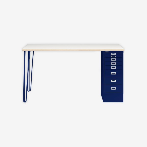 Bisley Home MultiDesk PW639 plywood/oxfordblau