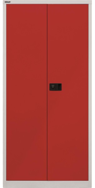 Bisley Flügeltürenschrank UNIVERSAL 506 Korpus lichtgrau, Fronten kardinalrot