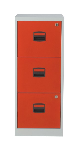 Bisley Home Schubladenschrank PFA | Home Filer 506 Korpus lichtgrau, Fronten kardinalrot
