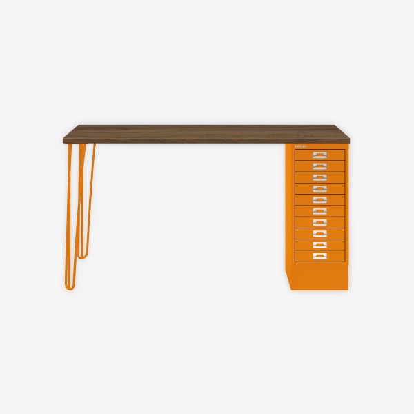 Bisley Home MultiDesk NW603 nussbaum/orange