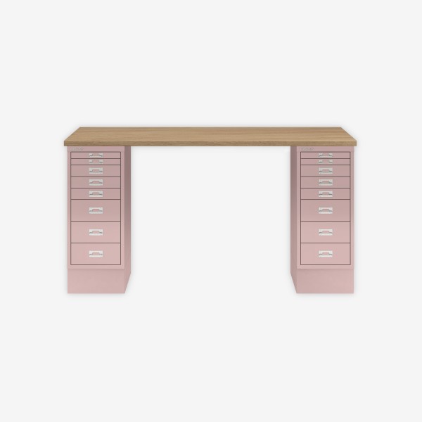 Bisley Home MultiDesk 018620 natürliche Eiche/pastellpink