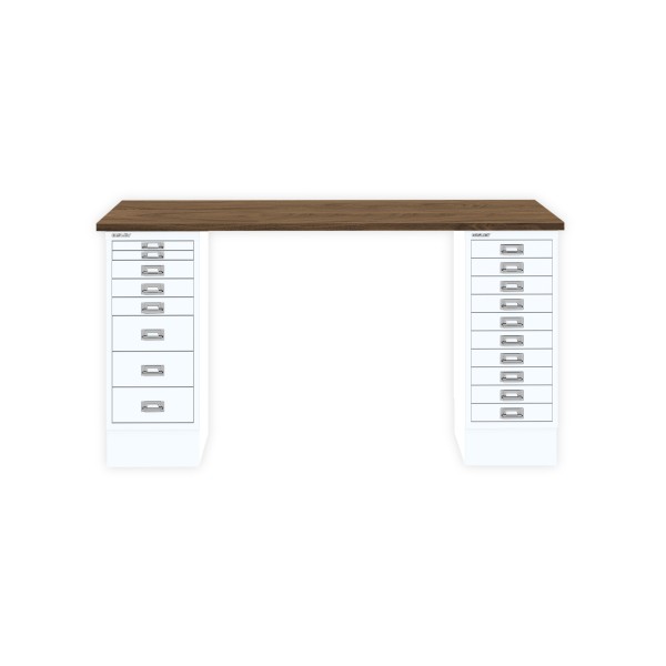 Bisley Home MultiDesk NW696 nussbaum/verkehrsweiß