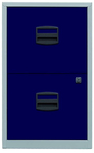 Bisley Home Schubladenschrank PFA | Home Filer 505 Korpus lichtgrau, Fronten oxfordblau