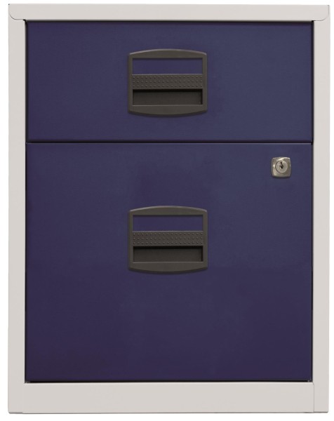 Bisley Home Schubladenschrank PFA | Home Filer 505 Korpus lichtgrau, Fronten oxfordblau