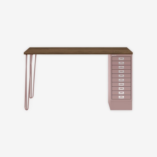 Bisley Home MultiDesk NW620 nussbaum/pastellpink