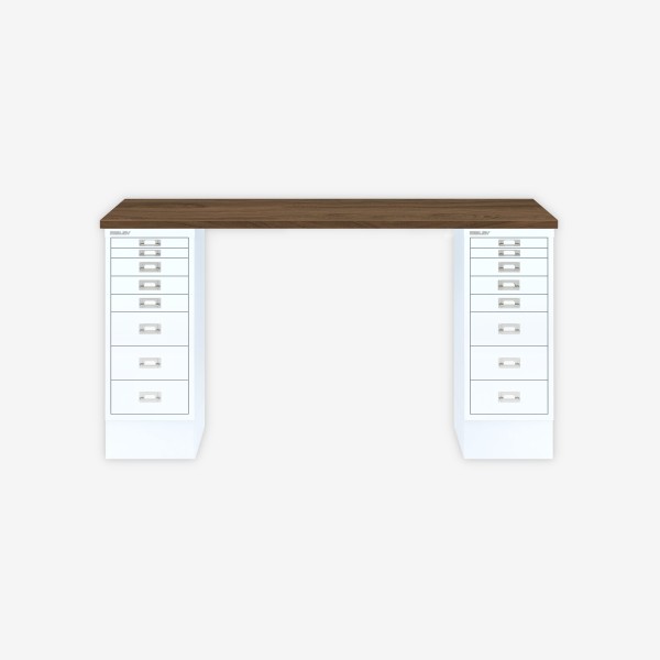 Bisley Home MultiDesk NW696 nussbaum/verkehrsweiß