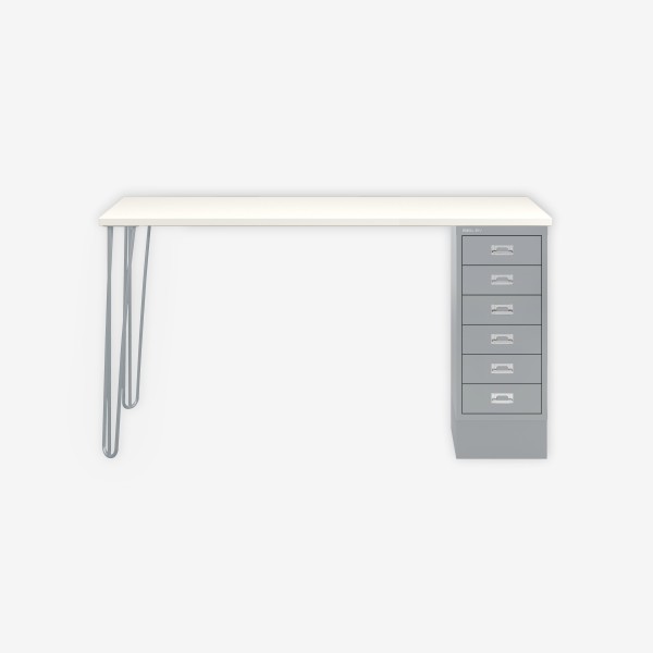 Bisley Home MultiDesk 005355 weiß/silber