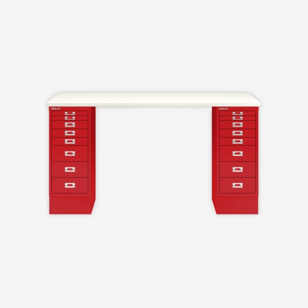 Bisley Home MultiDesk 005670 weiß/kardinalrot