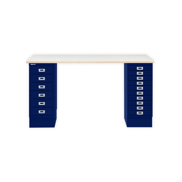 Bisley Home MultiDesk PW639 plywood/oxfordblau