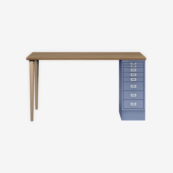 Bisley Home MultiDesk 018605 natürliche Eiche/blau