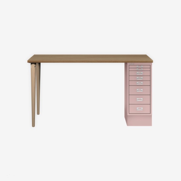 Bisley Home MultiDesk 018620 natürliche Eiche/pastellpink