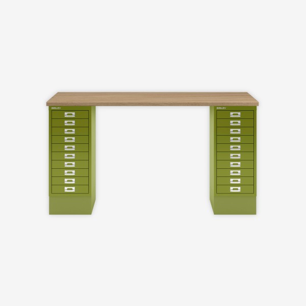 Bisley Home MultiDesk 018604 natürliche Eiche/grün