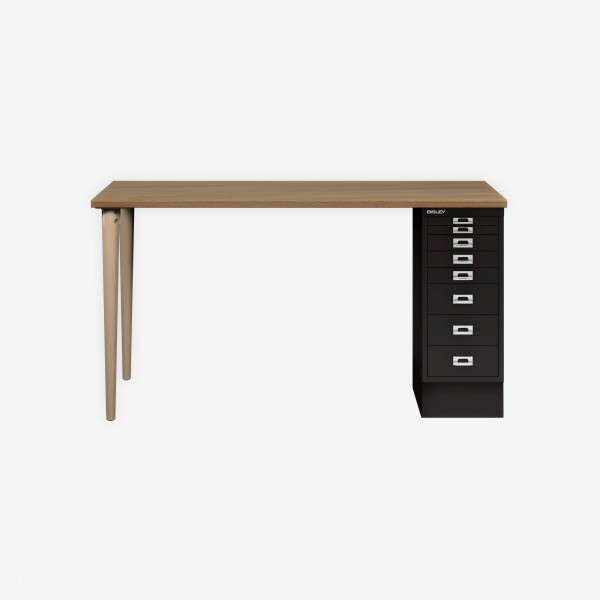 Bisley Home MultiDesk 018633 natürliche Eiche/schwarz