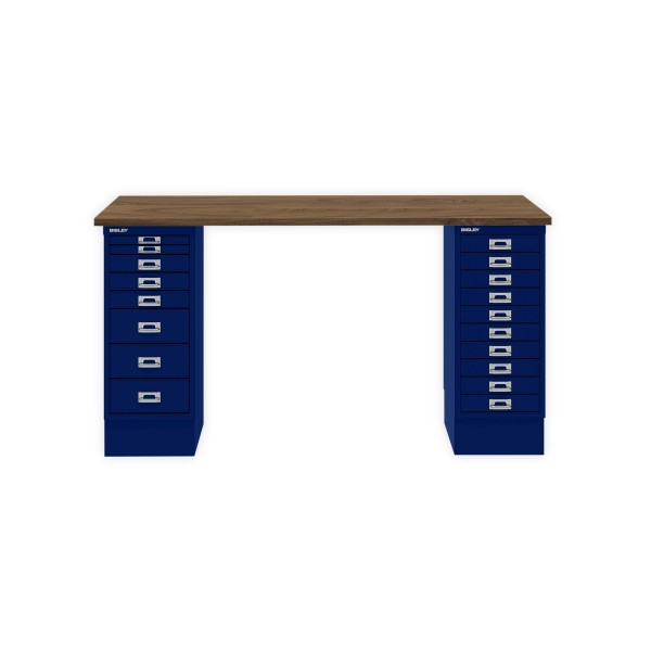 Bisley Home MultiDesk NW639 nussbaum/oxfordblau