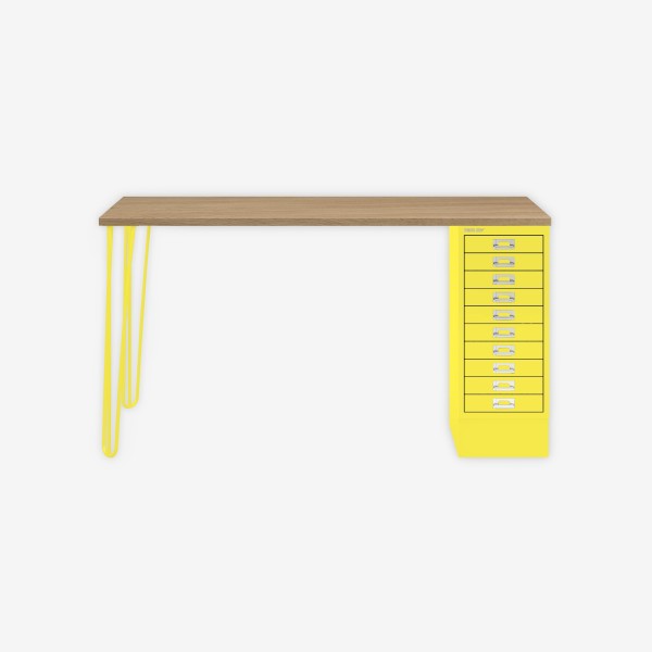 Bisley Home MultiDesk 018641 natürliche Eiche/zinkgelb