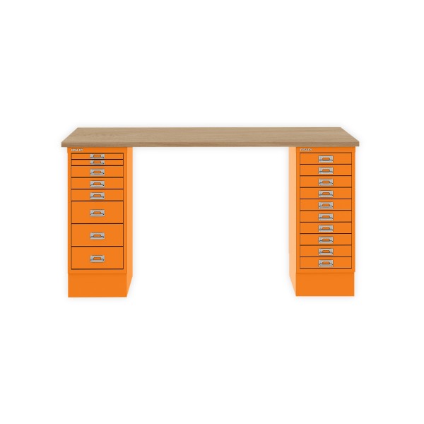 Bisley Home MultiDesk 018603 natürliche Eiche/orange