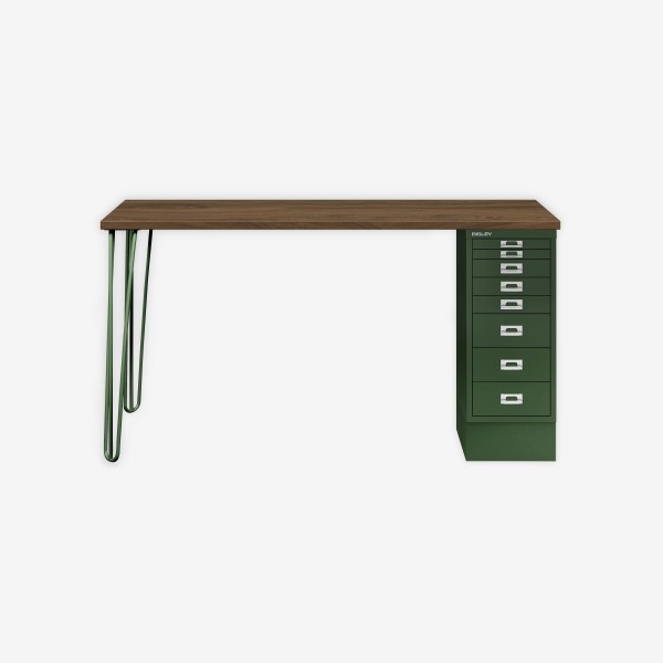 Bisley Home MultiDesk NW623 nussbaum/olivgrün