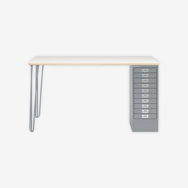 Bisley Home MultiDesk PW355 plywood/silber