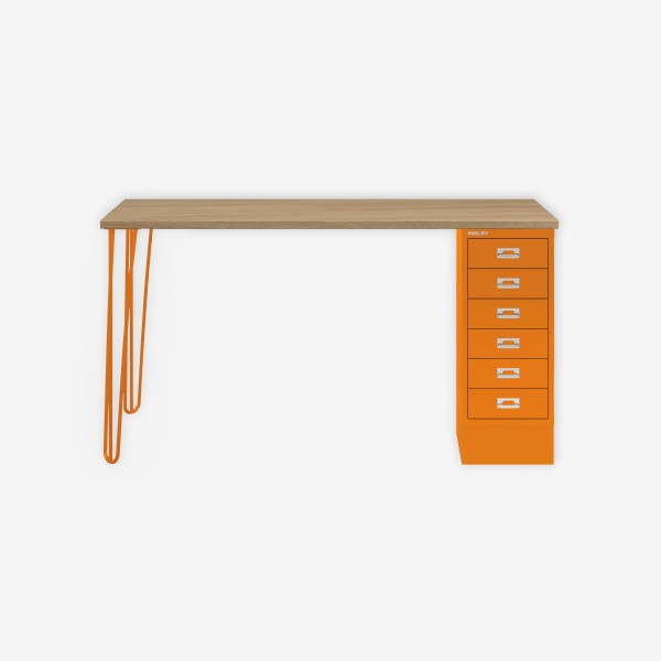 Bisley Home MultiDesk 018603 natürliche Eiche/orange