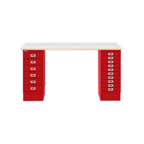 Bisley Home MultiDesk PW670 plywood/kardinalrot